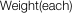 Weight(each)