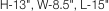 H-13", W-8.5", L-15"